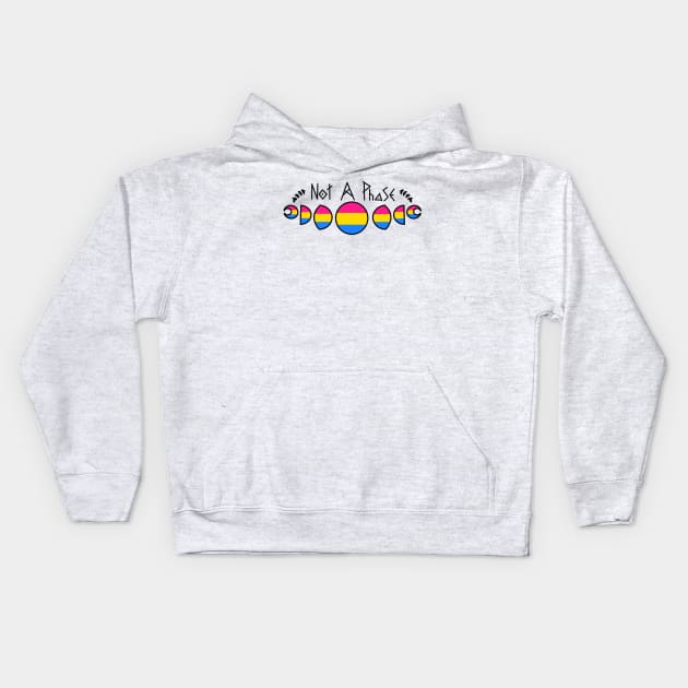 Not A Phase- Pansexual Kids Hoodie by Beelixir Illustration